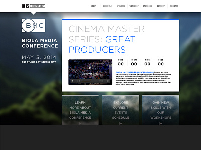 BMC 2014 Homepage - Draft 1 (close up) design ui ux website