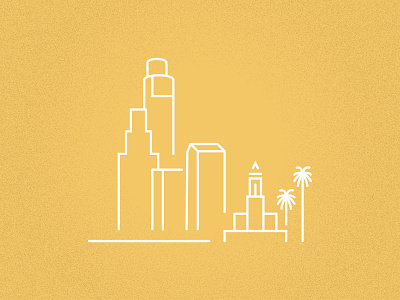 I've lived here - Los Angeles city design geometric illustration vector vector illustration
