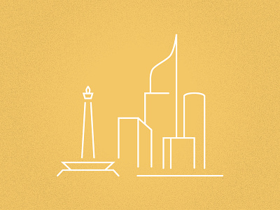 I've lived here - Jakarta city design geometric illustration vector vector illustration
