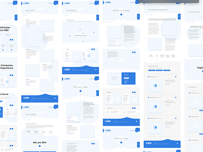 Wireframes for sph.edu website