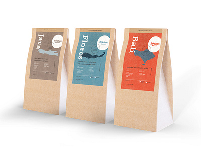 Coffee Bag, Label redesign for Roshan Roast branding coffee design minimalism packaging print redesign