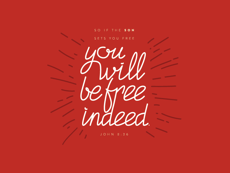 You will be free indeed! design gif typography