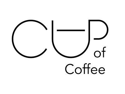 Just a cup of Coffee design geometric logo logo design typography vector