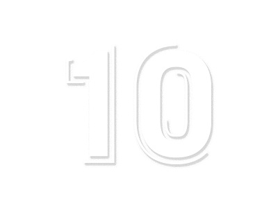 Number 10 design typography