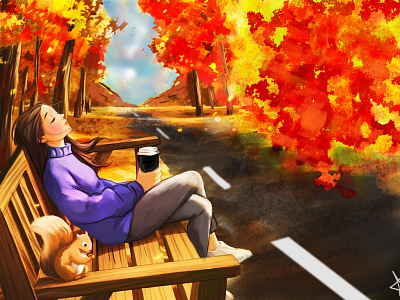 welcome autumn 2d design ill illus illustration