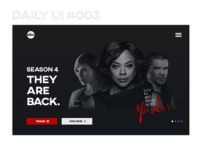 Landing Page - Daily UI #003 challenge dailyui how to get away with murder landing page photoshop season 4 sketchapp tv addicted tv series ui web design