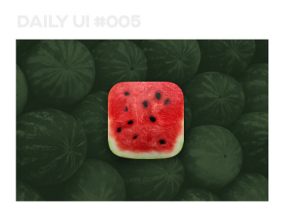 App Icon app challenge dailyui icon photoshop sketchapp summer ui watermelon web design