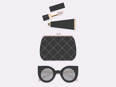 minimal chic bag chic coin purse fashion girly glasses lipstick london lotion makeup minimal packaging purse sunglasses