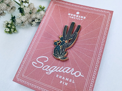 saguaro enamel pin