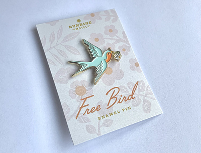 free bird enamel pin bird daisy enamel pin enamel pin badge flower flying bird free bird retro swallow