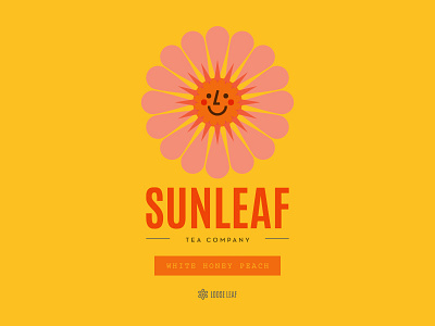 sunleaf bright face flower retro sun tea