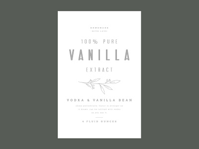 vanilla extract label bottle christmas gift label leaf love sticker twig vanilla