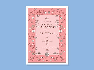 bridal shower invite berries bridal shower invite floral flowers invitation leaves pattern stationery wedding