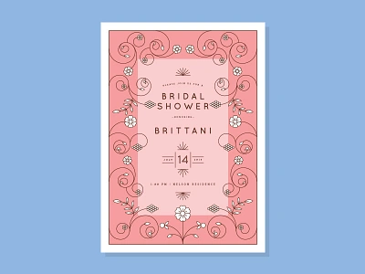 bridal shower invite berries bridal shower invite floral flowers invitation leaves pattern stationery wedding