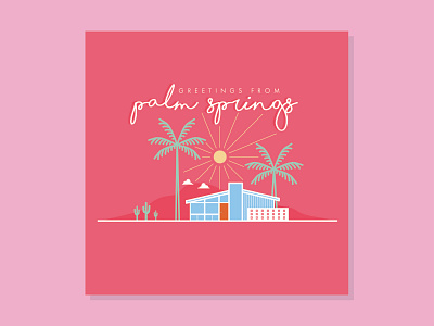 greetings from palm springs cactus california house mid century mid century modern palm springs palm tree