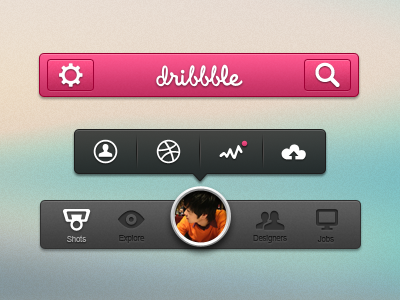 Dribbble App app charhen china dribbble information ios search set ui user