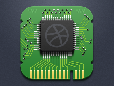 memory card charhen china computer cpu dribbble green icon ios iphone line memory motherboard processor