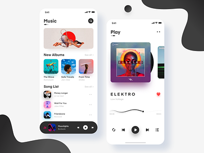 Music App-Play Page app design music pages play ui