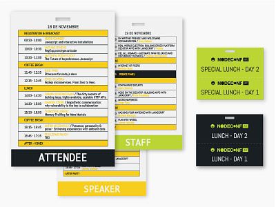 NodeConf Argentina 2016 - Schedule badge system badges conference design event nodeconf schedule tickets