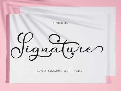 Signature calligraphy cutefonts design fontsscript invitations logo weddingfonts