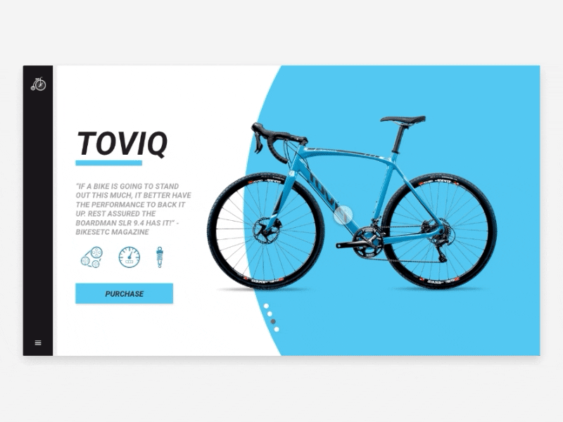 Bike Shop Roulette Wheel Animation animation cycling product design ux uxdesign uxuidesign webdesign