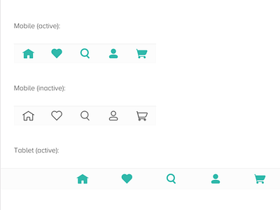 Bottom Navigation Icons bottom navigation icon design icons ios mobile tablet