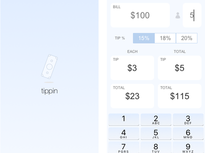 tippin tip calculator app app bill calculator launch screen mobile tip tip calculator