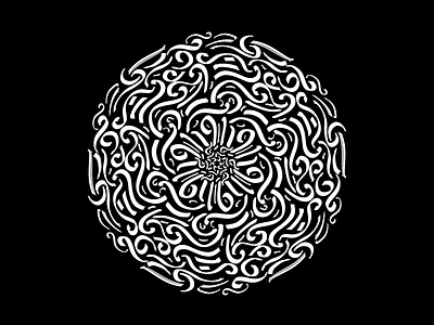 Mandala I (doodle,calligraphy)