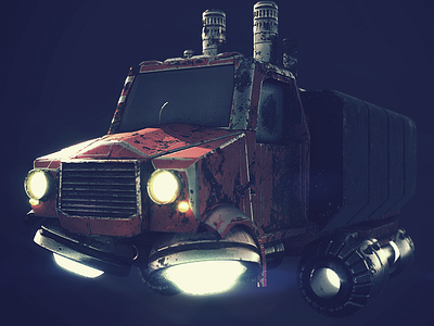 Battery Truck 3d car concept diesel punk future game game asset model truck