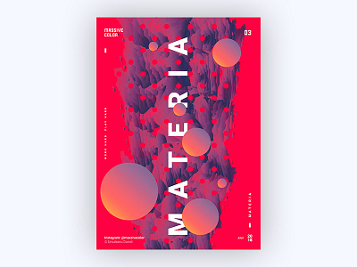 Materia a4 font illustration matter poster print purple red