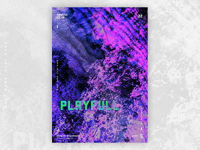 playfull a4 abstract design leaves poster