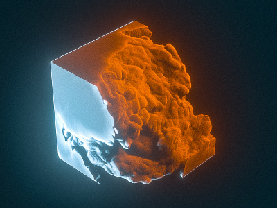 Infected 3d abstract cinema4d cube design render