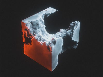 Decay 3d 3d art abstract cube render smoke