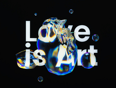 Love is Art 3d abstract c4d cinema4d design illustration poster print render rendering