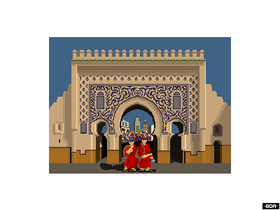 Moroccan Characters : L'Guerrab illustration morocco pixelart