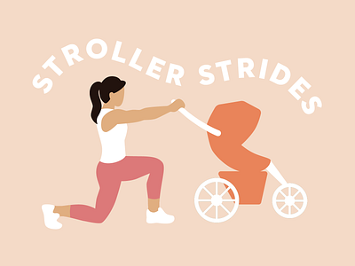 Stroller Strides fitness illustration design mom motherhood stroller vector workout