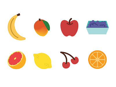 Fruit Illustrations eat food fruit health healthy icon illustrate illustration vector