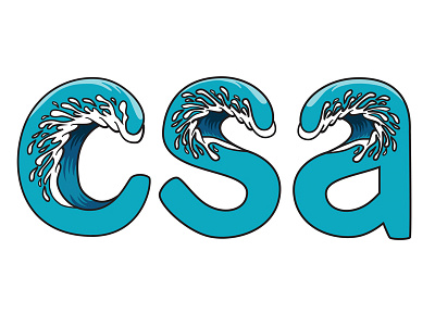 Christian Surfers Australia beach illustration lettering logo ocean surf surfing typography vector wave