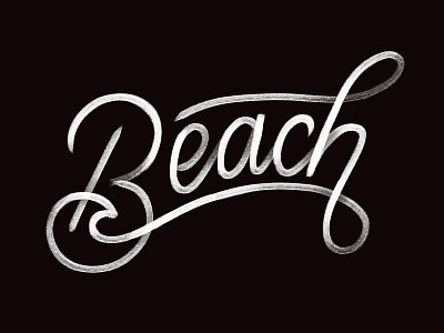Beach beach hand lettering ipad lettering lettering ligature ocean procreate