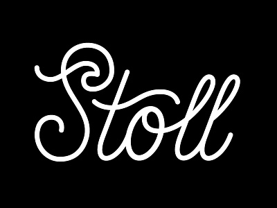 Stoll Logo lettering logo logo design logotype monoline script vector wave