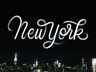 New York city hand lettering ipad lettering lettering ligature monoline new york procreate texture