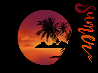 Sunset- illustration digitalart illustration