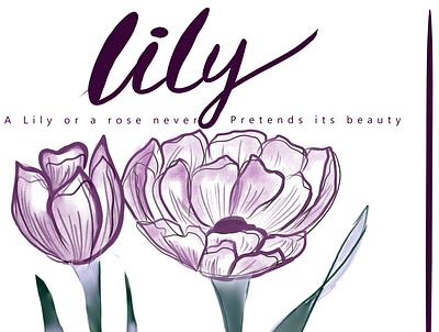 postcard - lily art digitalart digitalart illustration