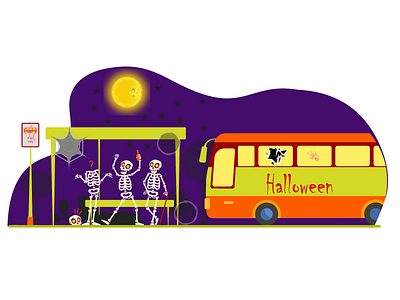 Halloween night art graphic design halloween illustration vector