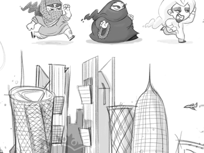 Doha App Game sketches