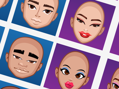 Avatars By Miss Chat*Z avatar avatar lips blue eyes head man nose purple skin woman