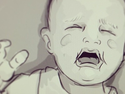 Cry Baby Storyboard Sketching By Miss Chatz baby cry sketch storyboard