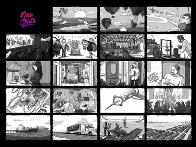 SAL Storyboard ad advertising bw digital freelancer illustration movie remote script sketch storyboard storyboard artist storyboarding storyboards