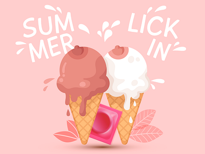 Summer Lickin cute food ice ice cream icecream illustration lick love summer summertime yummy