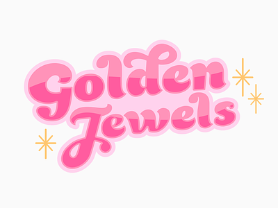 Golden Jewels Logo cute design girls girly golden jewelery jewels logo designs logo mark pink starlight stars